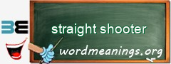 WordMeaning blackboard for straight shooter